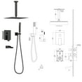 thumbnail image 4 of Logmey Luxury Rain Mixer Shower Combo Celling Mounted Rainfall Shower Head System Square Oil Rubbed Bronze Rain Shower Head 16", 4 of 10