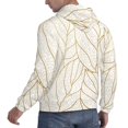 thumbnail image 3 of Hoodies for Men - Elegant Gold Leaf Pattern Long Sleeve Comfrt Men'S Fashion Hoodies & Sweatshirts, Sweatshirts for Men Hoodies Pullover Clothing Clothes with Pouch, 3 of 7