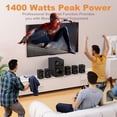 thumbnail image 4 of Bobtot Surround Sound Systems 1400 Watts Peak Power Home Theater Speakers - 12" Subwoofer Strong Bass 5.1 Wired Loud Stereo Audio System with Bluetooth ARC Optical Input for TV, 4 of 9