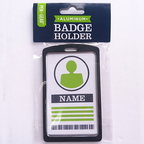 Great for Healthcare myBadge Clear Vertical ID Work Badge Holder with Retractable Reel Cord and Carabiner Key Holder and Teachers 2 Pack Contractors