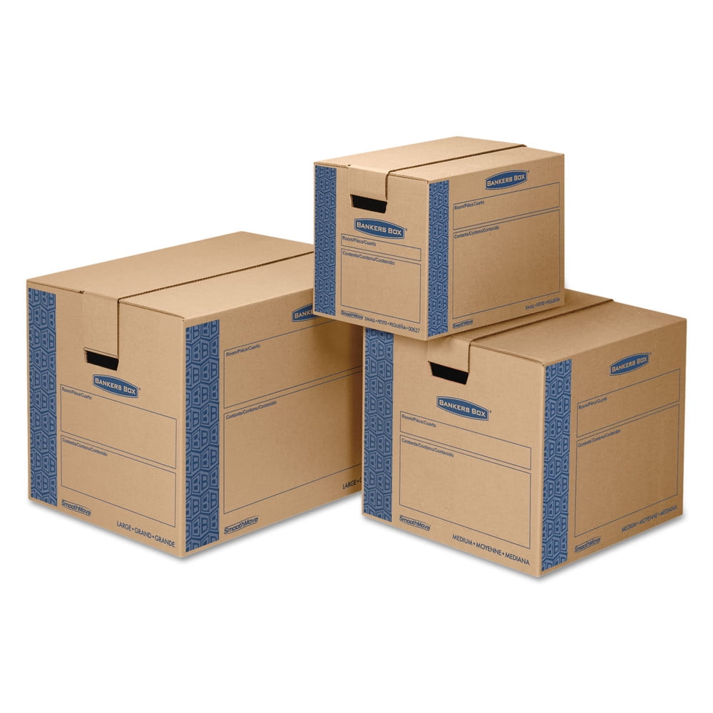 Bankers Box SmoothMove Prime Medium Moving Boxes 18l x 18w x 16h Kraft