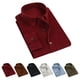 thumbnail image 3 of Camisa de manga larga para hombre Camisa con botones y cuello vuelto de color puro a la moda con bolsillo para citas, 3 of 5