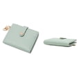 thumbnail image 5 of BRICH Slim Wallet for Women,Rfid Blocking Bifold Credit Card Holder with Zipper Coin Pocket,Id Window,Keychain Green One Size, 5 of 9