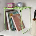 thumbnail image 5 of 1 Pc Stac-A-Shelf Locker Organizer Shelf, Stackable, Extra Tall, Fits Standard Size School Lockers, 11.02x9.84x12.6 Inch, Green, 5 of 9