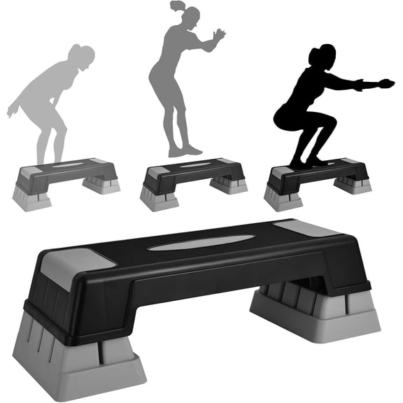 FASCK Exercise Step Platform, 5”-7”-9” Height Adjustable Stepper