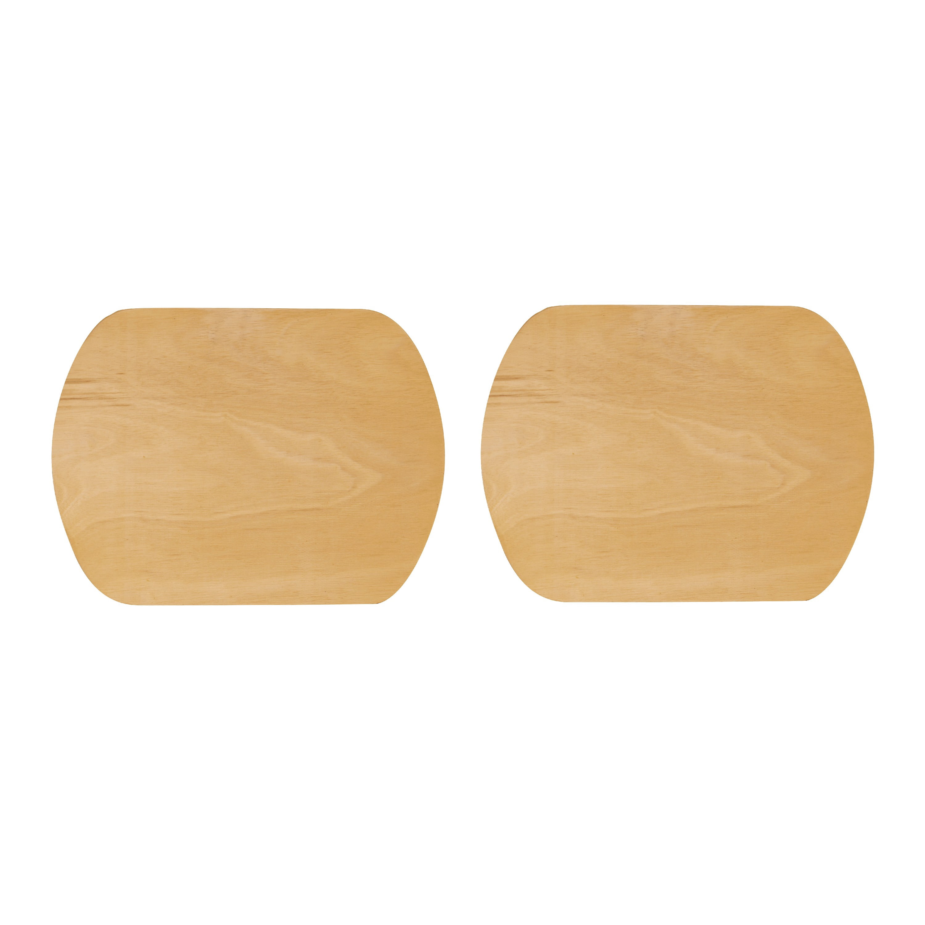 Linon Condal 26" Backless Wood Saddle Counter Stool, Set of 2, Natural