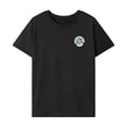 thumbnail image 1 of Camiseta para mujer verano ligero suave transpirable ropa moda señoras equipo Negro, 1 of 7