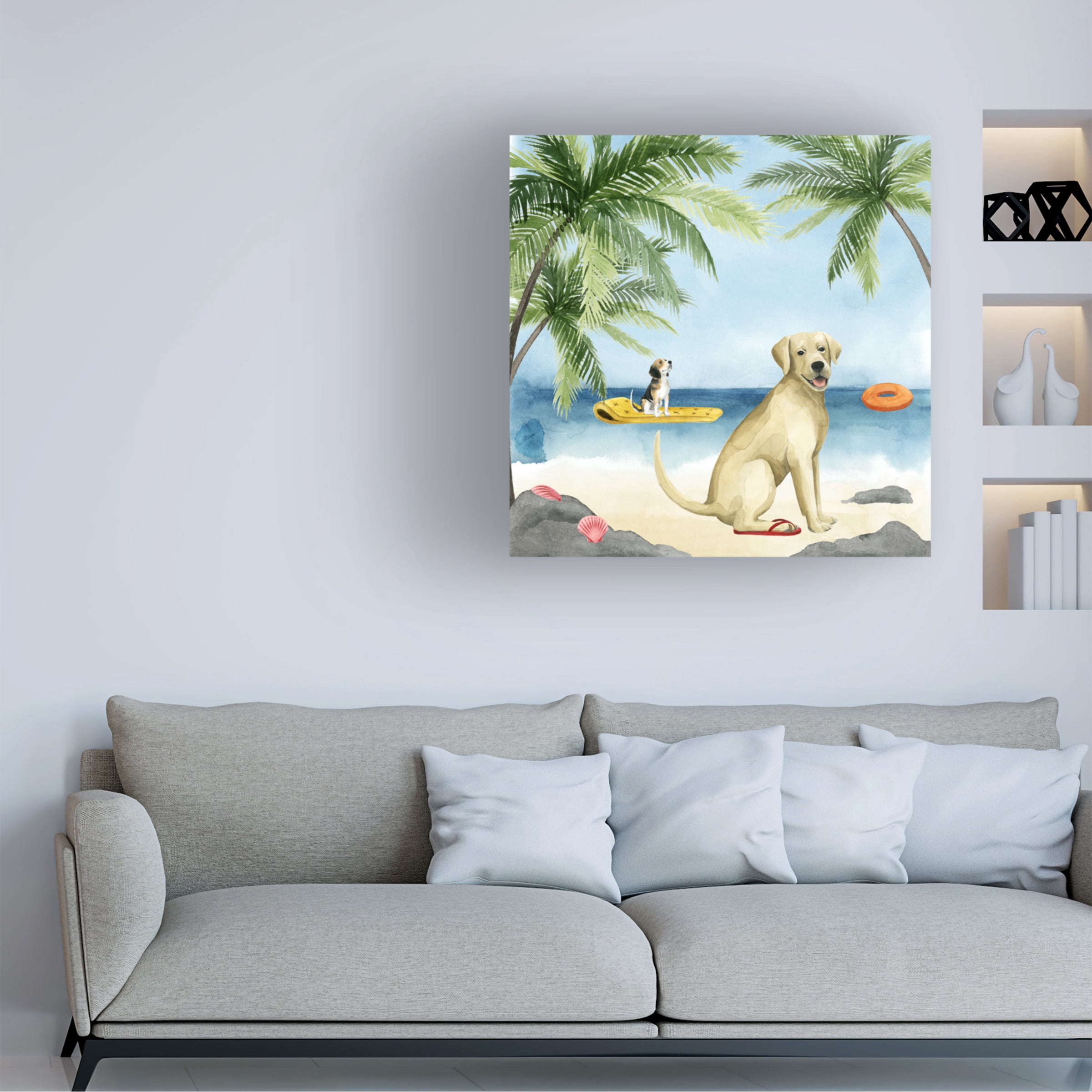 Grace Popp 'Dogs on Deck II' Canvas Art