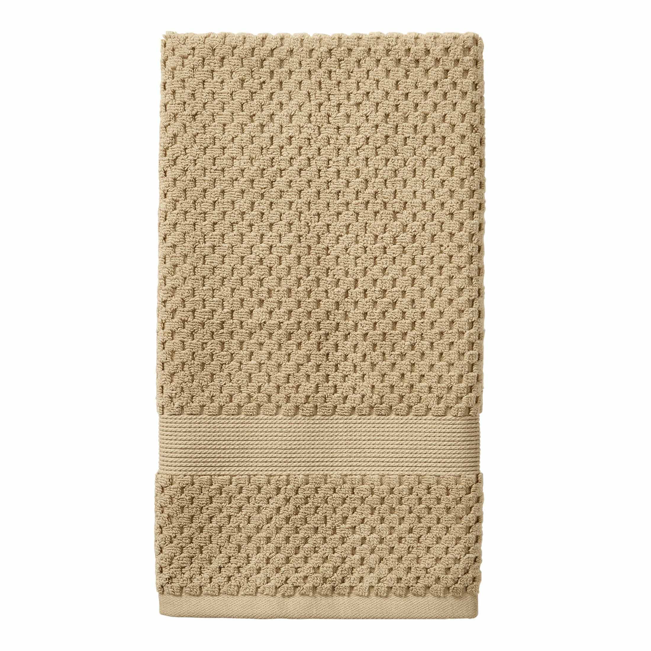 Better Homes & Gardens Signature Soft Cotton Popcorn Textured 6 Piece Bath Towel Set,Almond Biscuit