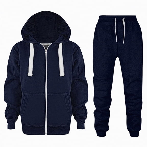 Kaprioy Boys' Sweatsuit 2 Piece Hoodie Sweatshirt and Jogger Sweatpants Fall Winter Outfit Set Clothes Set