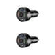 thumbnail image 2 of Sidaley de coche de plástico portátil extraíble 12-24V 4 puertos USB antideslizante carga rápida elegante teléfono móvil enchufe Negro 2piezas, 2 of 6