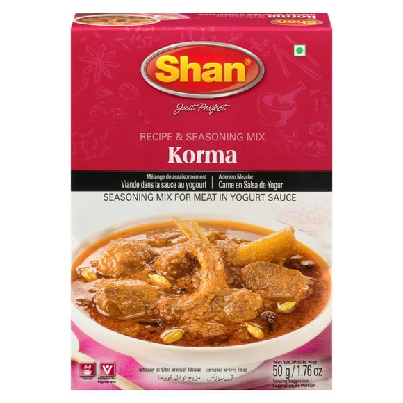 Recette et mélange d'assaisonnement Korma de Shan 50 g