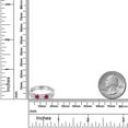 thumbnail image 6 of Gem Stone King 925 Sterling Silver Lab Grown Diamond and Red Ruby Wedding-Bands Ring for Women | 1.01 Cttw | Round 3.5MM | Gemstone April Birthstone | Size 7, 6 of 6