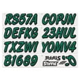 thumbnail image 3 of STIFFIE Whipline Solid Racing Green/Black 3" Alpha-Numeric Registration Identification Numbers Stickers Decals for Boats & Personal Watercraft, 3 of 8