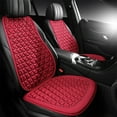 thumbnail image 3 of Tunhigl Car Seat Cushion and Backrest Set with Cooling Gel, All-Season Ergonomic Lumbar Support, Non-Slip Breathable Car Seat Pad for Driving Comfort, Back Support for Long Drives Red, 3 of 9