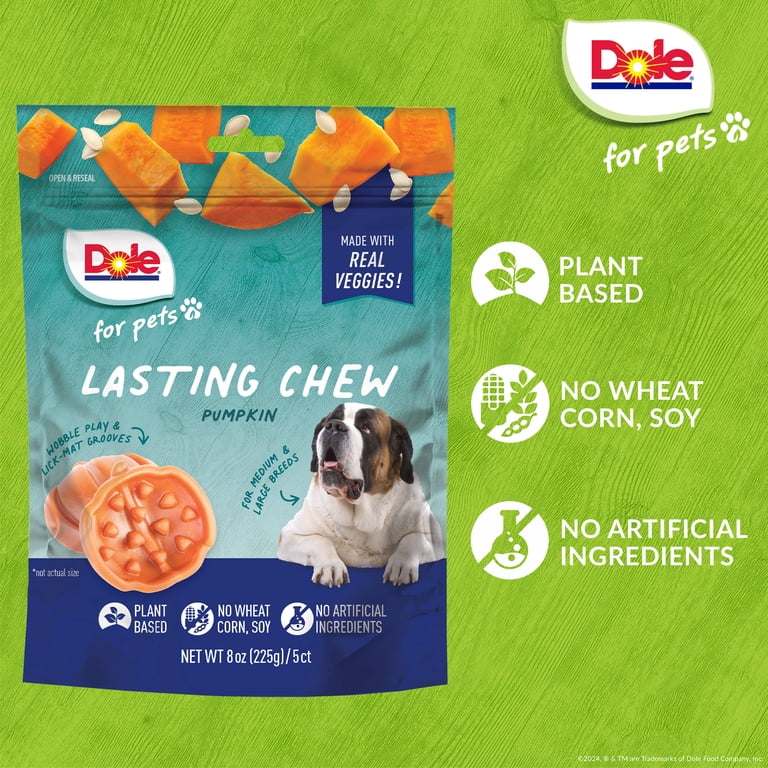 Dole Freshly Fetched Pumpkin Lasting Chews, 5 Count photo 2