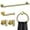 Brushed Gold, variant on 5-Piece Bathroom Hardware Set Black and Gold, Lava Odoro Towel Rack Set Stainless Steel Wall Mounted - Include 23.6 in Bath Towel Bar, 2 Robe Towel Hooks, Toilet Paper Holder and Towel Ring