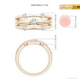 thumbnail image 5 of ANGARA Lab Grown Triple Row Dotted Diamond Orbit Ring for Women in 14K Rose Gold (Size-3.7mm| Color-F-G| Clarity-VS) | April Birthstone, Anniversary, Jewelry Gift for Women | Lab-Grown Diamond Ring, 5 of 7