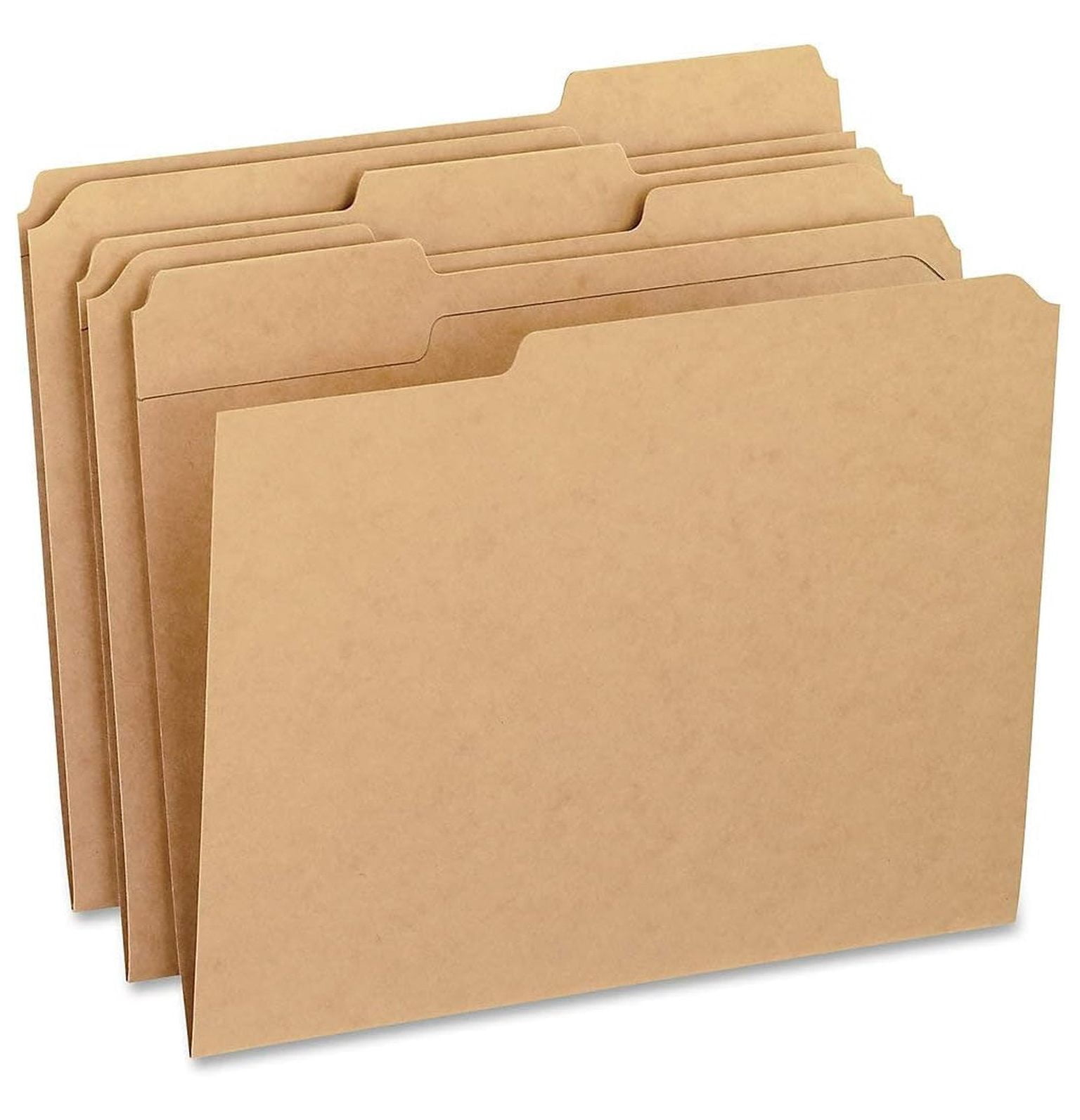 RK15213 Two-Ply Dark File Folders, 1/3 Cut Top Tab, Letter, Brown (Box of 100)