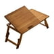 thumbnail image 4 of Mesa plegable, escritorio portátil para portátil, soporte portátil ajustable multiusos para sala de estar, refrigerio, camping, cama, sofá, estudio Marrón medio, 4 of 9