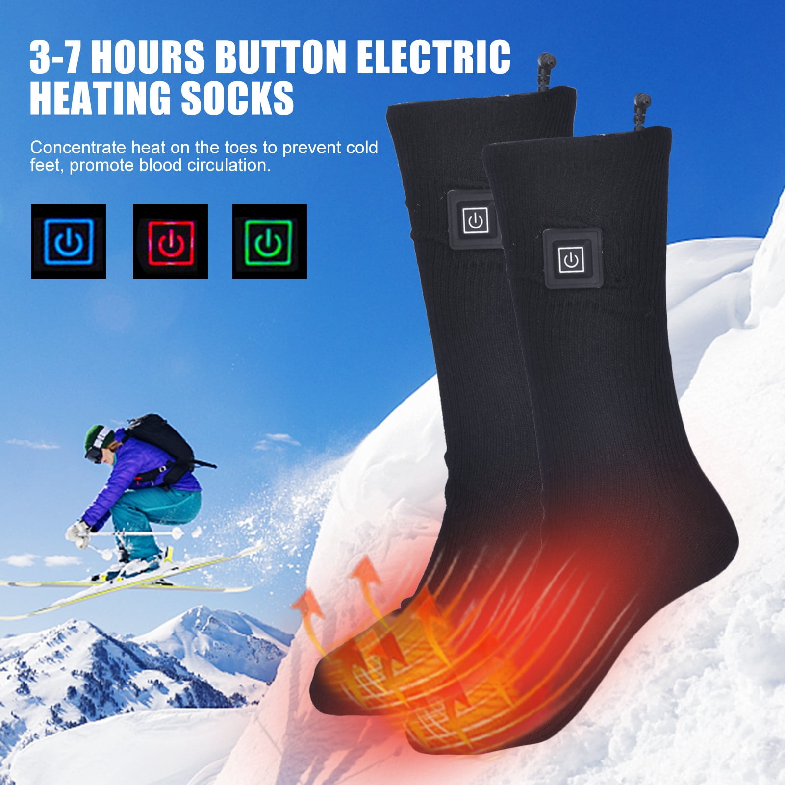 Chaussette Chauffante avec 3 Niveaux De Chauffage,Chaussettes — free download