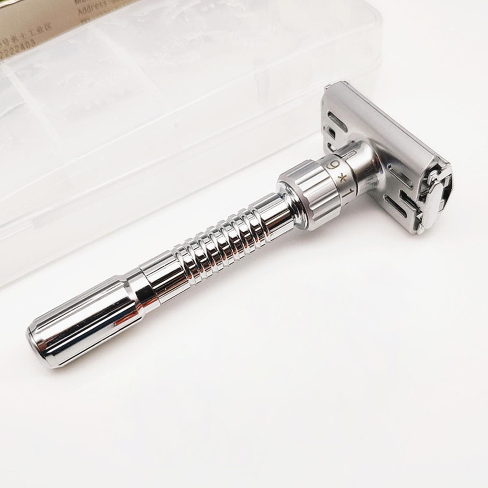 Zxpjkyu Double Edge Safety Razor Plated Reusable Double Edge Razor Beard Shaving for Men