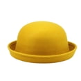 thumbnail image 2 of Mens Round Bowler Hat Rolled Short Brim Dome Cap Classic Trendy Winter Daily Performance Headwear Ginger, 2 of 8