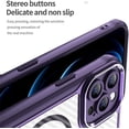 thumbnail image 5 of Case for iPhone 12 Pro,Full-Body Rugged Carbon Fibre Protective Clear Back Hybrid Magnetic with Wireless Charge Shockproof Protector Phone Case for iPhone 12 Pro,6.1 inch 2020 (Purple), 5 of 18