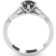 thumbnail image 3 of Celtic Trinity Knot Black Onyx Engagement Ring In 14k White Gold, 3 of 6