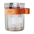 thumbnail image 1 of Vaso para Enjuague Bucal Hot6sl Textura de Cuero Transparente, 1 of 1