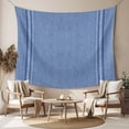 thumbnail image 2 of Blue Tapestry for Bedroom Wall Hanging Tapestry, Farmhouse Vintage Abstract Linen Texture Striped Ceiling Backdrop Tapestries Poster Blanket Wall Decor for Teens Room Living Room Dorm 51" x 59", 2 of 8