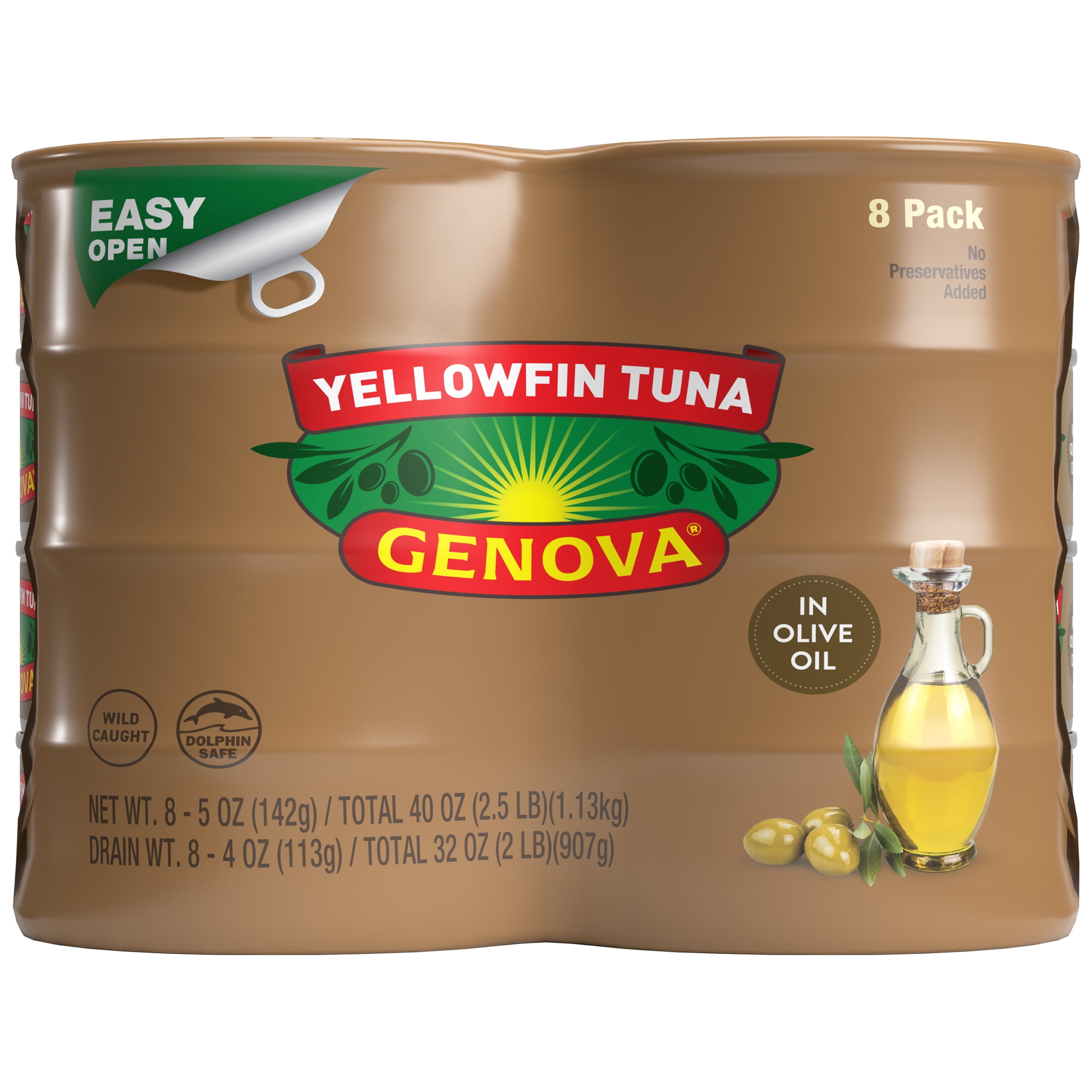 Genova Premium Yellowfin Tuna in Olive Oil 8 - 5 oz cans