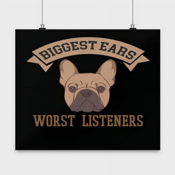 French Bulldog Poster - 13x13 - Wall Decor Gift