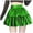 Green, variant on Women's PU Leather Skirt,Puffy Double Layer Ruffled,Pleated, Skirt Wrapped Skirt (Black, M)