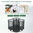 thumbnail image 6 of Yokua Rotatable Pen Holder Cup 4 Slots Makeup Brush Organizer Offfice Desk Organizer, 6 of 11