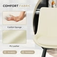thumbnail image 5 of Fijinhom Dining Chairs Set of 2, Faux Leather Upholstered Dining Room Chairs with Thick Cushion and Metal Legs, Armless Chic Side Chairs for Dining Room Living Room, 5 of 6