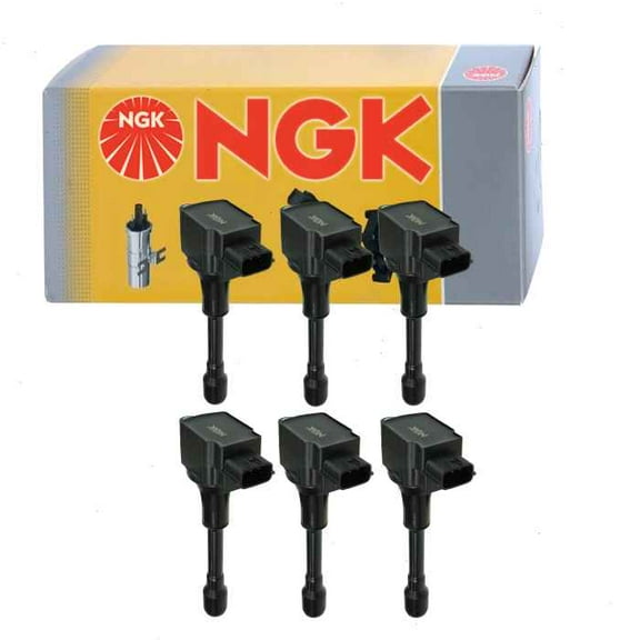 6 pc NGK Ignition Coils compatible with Infiniti Q70L 5.6L V8 2015-2019