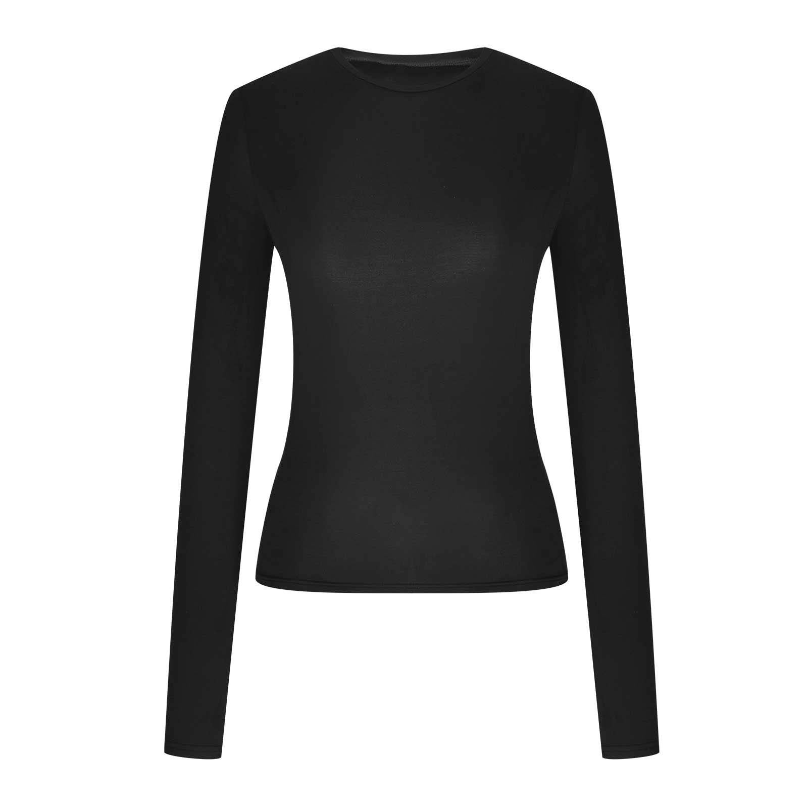 plain black full sleeve t shirts for ladies