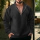 thumbnail image 1 of Sudaderas sin capucha para hombre, moda informal, con cremallera, manga larga, sudaderas deportivas, blusa para hombre, 1 of 6
