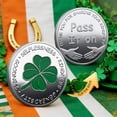 thumbnail image 5 of Dianli Four-Leaf Clover Commemorative Coin Keepsake Token Good Luck Wealth Success Health Gift for Friends and Family Collectible Anniversary Birthday Souvenir, 5 of 6