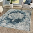thumbnail image 5 of JONATHAN Y MODERN PERSIAN 5 x 8 Area Rug, Rosalia Cottage Medallion - Ivory/Blue, MDP403G-5, 5 of 11