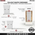 thumbnail image 4 of Rev-A-Shelf RV-12KD-11C S Single 35 Quart Pullout Kitchen Waste Container, 4 of 10