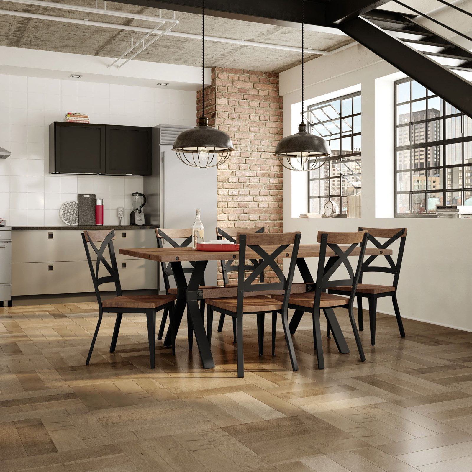 Amisco Laredo Jasper 7 Piece Dining Table Set - Walmart ...