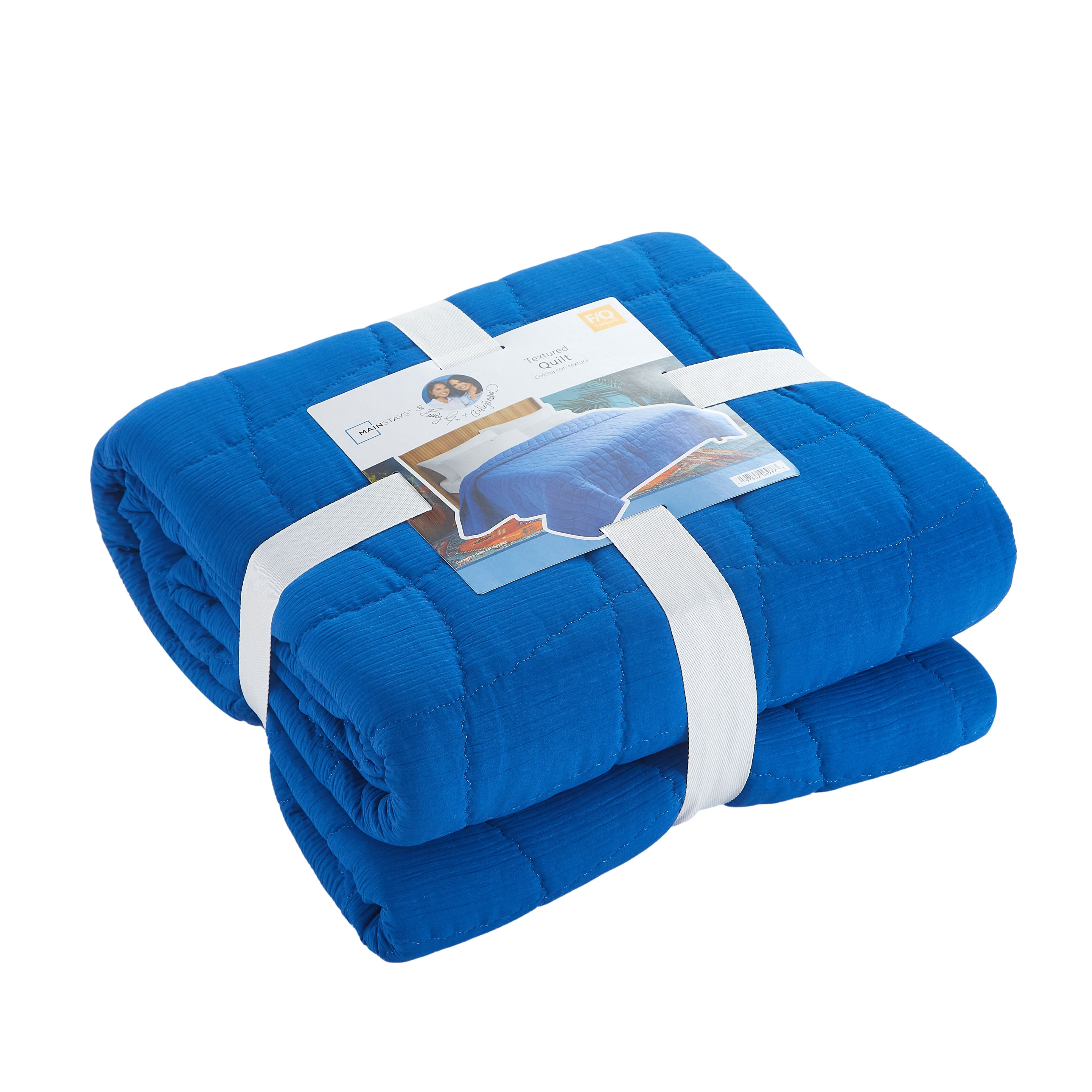 Mainstays by Becky G. & Alejandra Royal Blue Cloud Quilt, Full/Queen