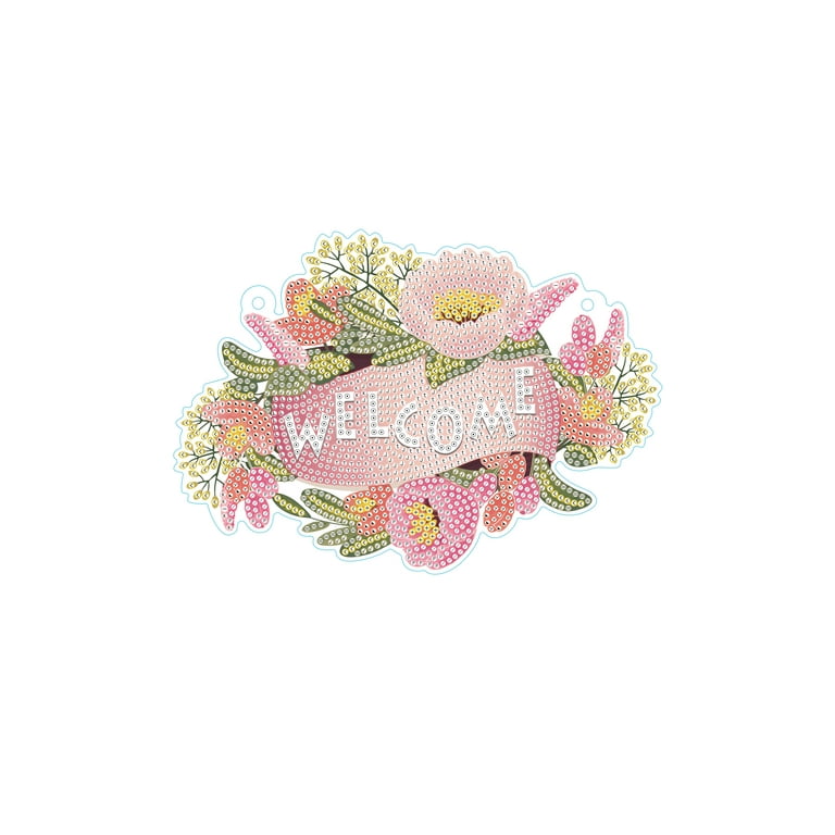 Welcome  ダイヤモンドアートクラブ DIAMOND DOTZ® Welcome Wall Plaque Diamond Painting Kit - Walmart.com
