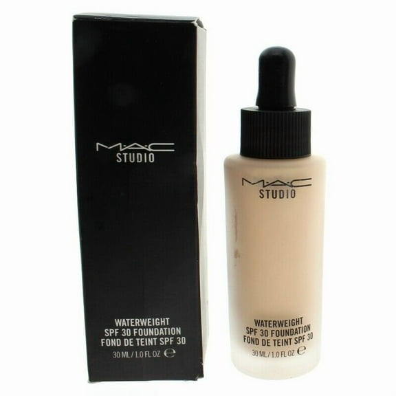 MAC COSMETICS STUDIO FOUNDATION 1.0 OZ NW15 MAC COSMETICS/STUDIO WATERWEIGHT SPF 30 FOUNDATION NW15 1 OZ (30 ML) LIGHT BEIGE W NEUTRAL UNDERT FOR LIGHT SKIN