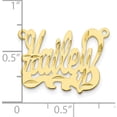 thumbnail image 3 of 10k Yellow Gold Diamond-cut Name Plate Polished Material Primary Handcrafted Feminine Glistening Bring sparkle and sophistication to your day, 3 of 4