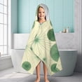 thumbnail image 6 of Green Tie Dye Fan Pattern Hooded Bath Towel，60"x35" for Ages 3 To 12 Kids, Quick Dry Lightweight Soft Microfiber Hood Beach Towel Cover Up for Kids, 6 of 7