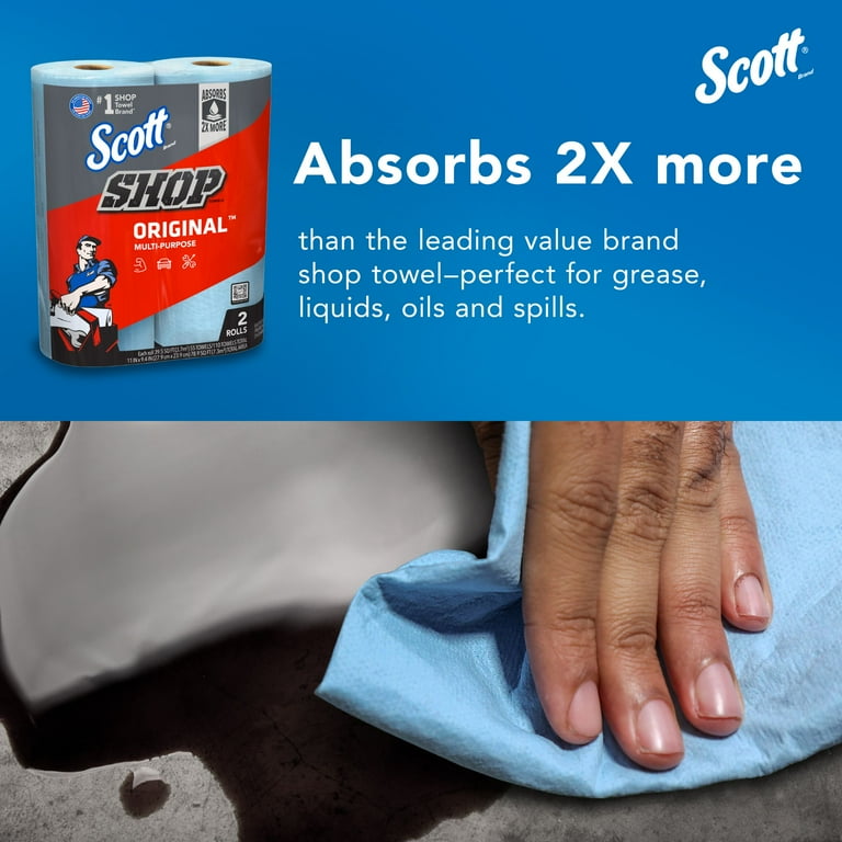 2 pack) Scott Shop Towels, 6 Rolls, 55 Sheets Per Roll - Walmart.com