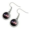 thumbnail image 2 of Batman USA American Flag Shield Logo Novelty Dangling Drop Charm Earrings, 2 of 5